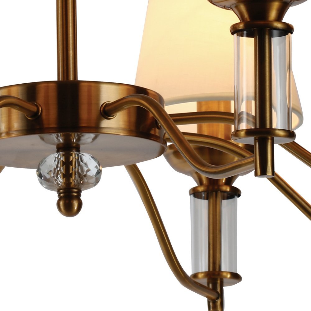 Люстра Walters 8 от Delight Collection прозрачная/бежевая/латунь KM0845P-8 DELIGHT ДИЗАЙНЕРСКИЕ 247069 Прозрачный;бежевый;латунь  - Вид №2