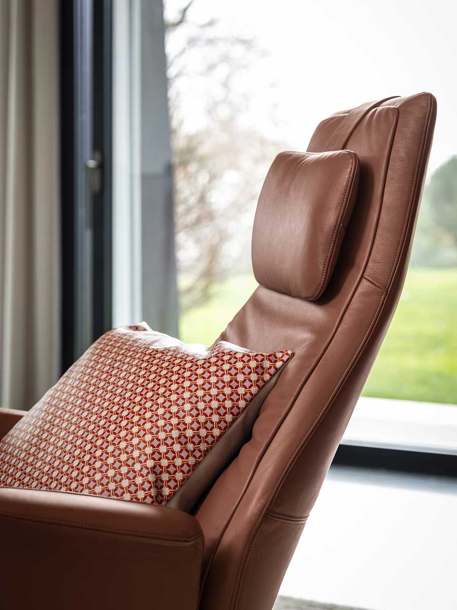 Кожаное кресло с высокой спинкой Poltrona Frau коллекция - диваны и кресла ARCH-00071629 - Вид №2