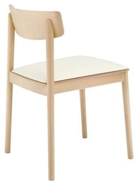 Andreu World Штабелируемый стул из бука со встроенной подушкой Smart Si0611  - Вид №1