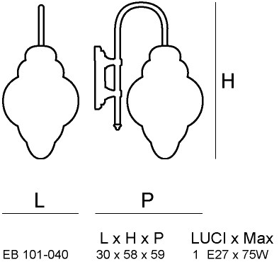 Siru Настенный светильник для улицы из муранского стекла Classic sun-id-1377827 - Вид №2