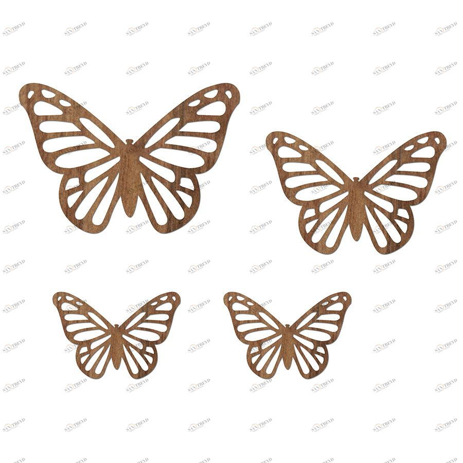 Наклейки деревянные Butterflies Novoform 210004