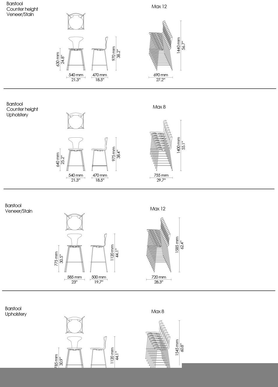 Howe Штабелируемый барный стул Munkegaard chair sun-id-1458664 - Вид №8