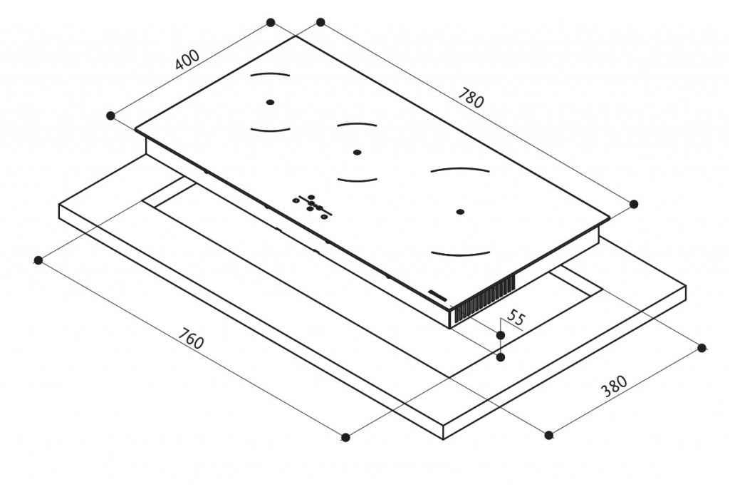 FABER Встраиваемая индукционная стеклянная плита  108.0536.627  - Вид №1