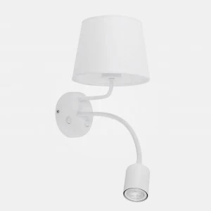 Бра с абажуром и лампой для чтения белое Maja White 2535 TK LIGHTING MAJA 00-3931473 Белый