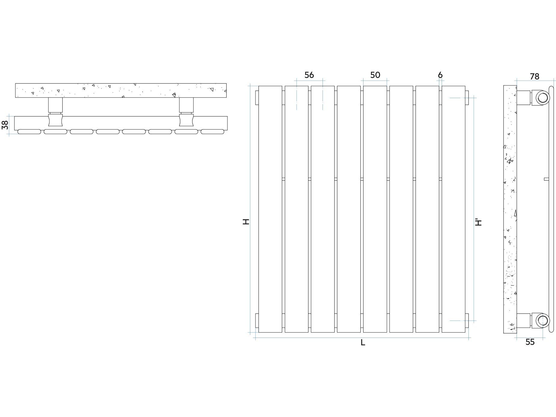 Стальной модульный вертикальный мебельный радиатор Irsap этаж ARCH-00107545 - Вид №4