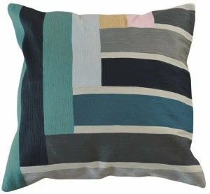 Toulemonde Bochart Подушка из ткани в квадратную полоску Cuscini