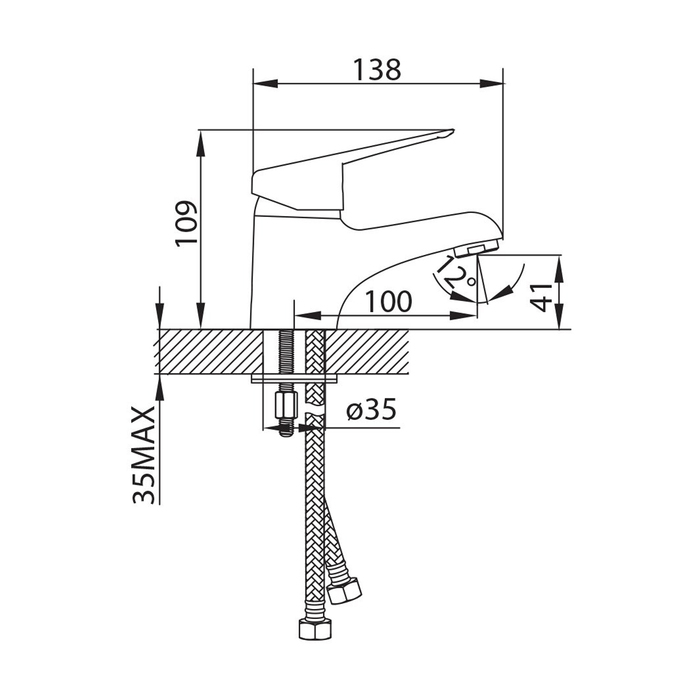 HUDSB00M01 Milardo Hudson Смеситель для умывальника Hudson Россия - Вид №5