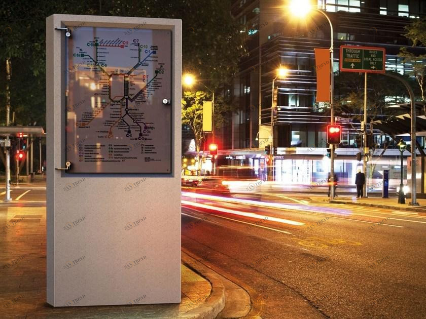 Metalco Двусторонний самонесущий тотем в hpc Stile molecular concrete sun-id-1435763