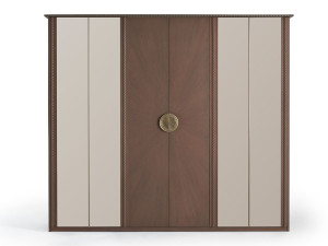 Деревянный шкаф с зеркалом