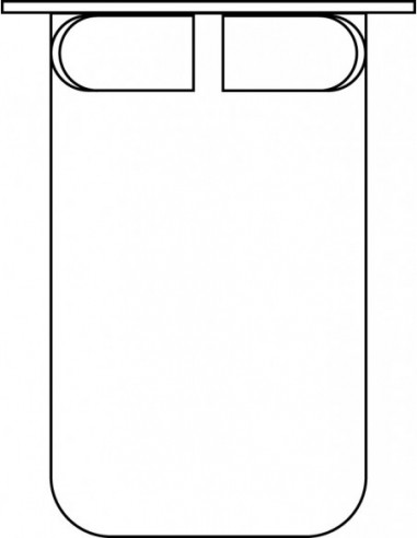 062200 001 00  Сливной стакан для душевого поддона Д. 60 мм, пластик Valentin Белый  - Вид №2
