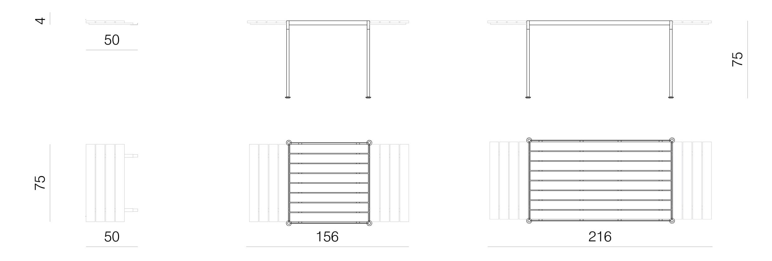 Деревянный выдвижной садовый стол prostoria Jugo ARCH-00106166 - Вид №11