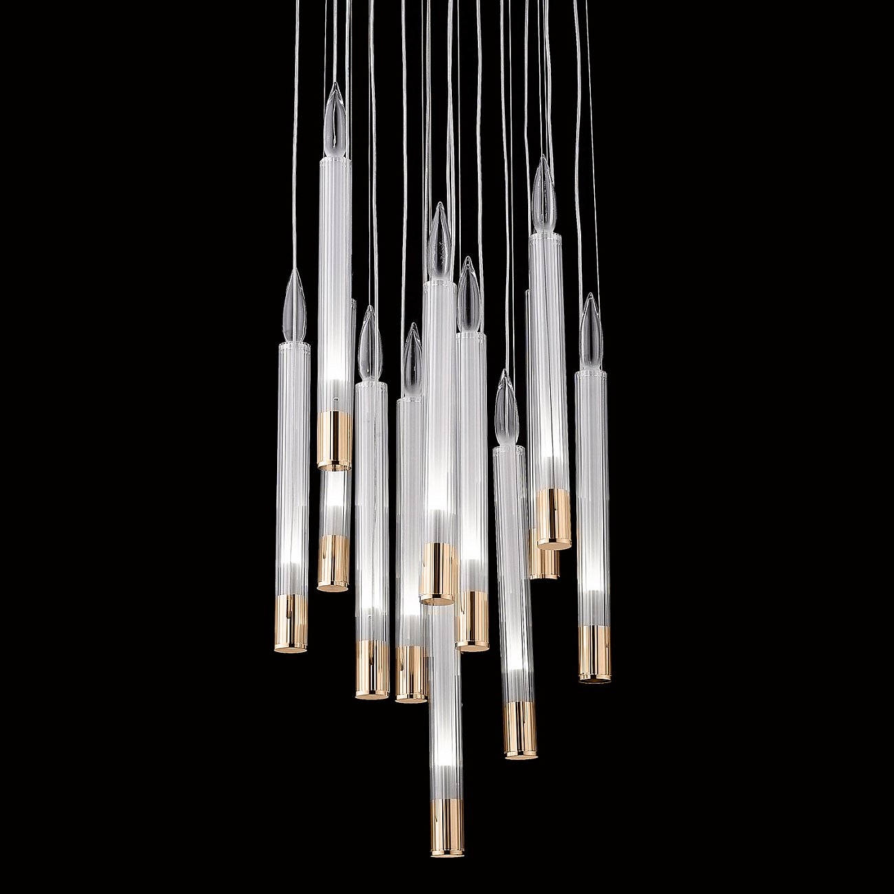 Светильник подвесной 120х42 см латунь Delight Collection P68094-13 brass DELIGHT COLLECTION ДИЗАЙНЕРСКИЕ 00-3882363 Золото;прозрачный  - Вид №1