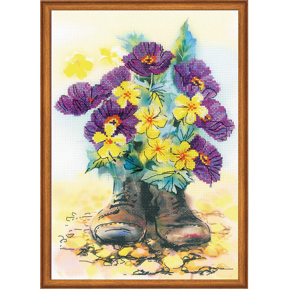 0069 РТ Набор для вышивания Вторая жизнь 21 х 30 см RIOLIS Частичная вышивка 