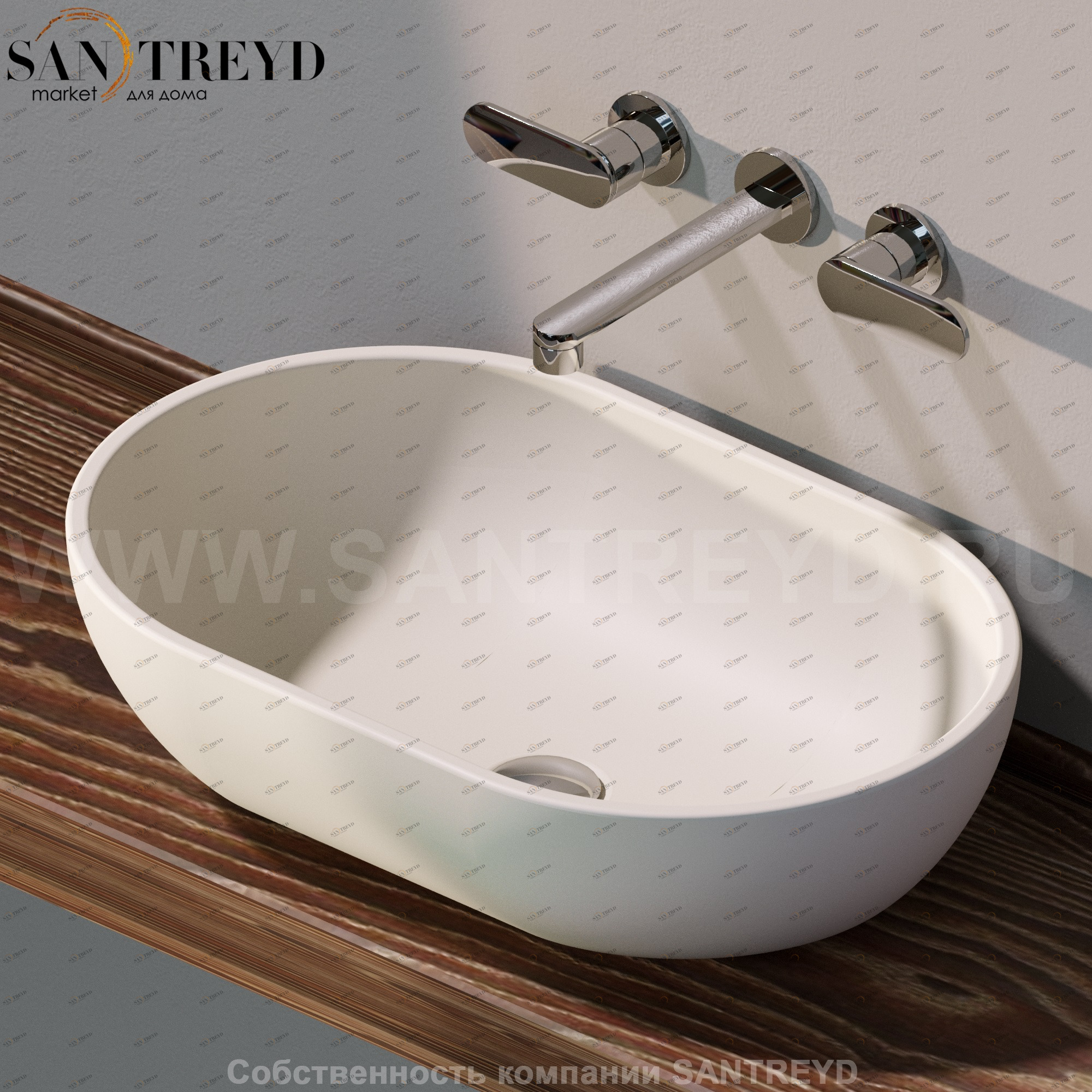 PS62C9003 Накладная раковина на столешницу  овальная Ceramica Flaminia Pass