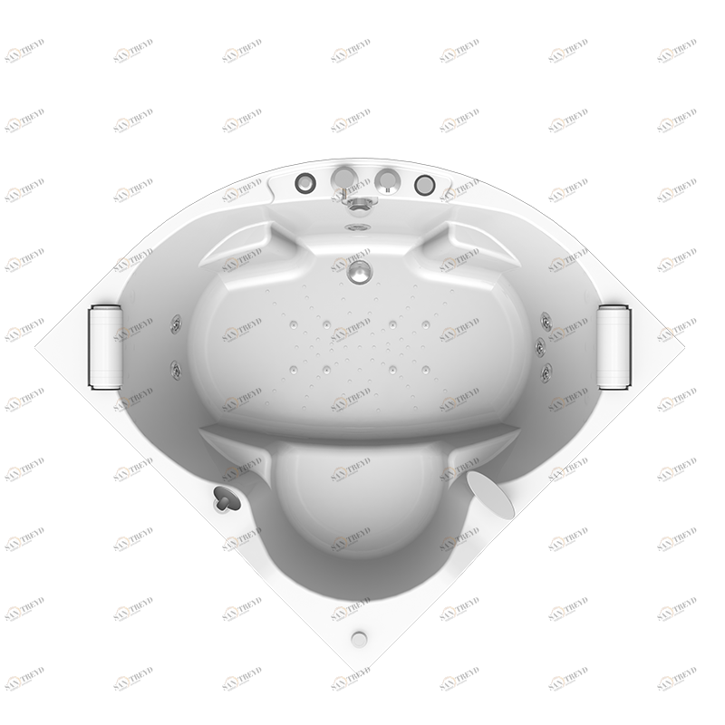 Гидромассаж "Релакс Chrome" на ванну Сорренто 140х140 (двигатель 750 Вт, джет Джереми - 5 шт.) Radomir 1-65-2-0-1-038