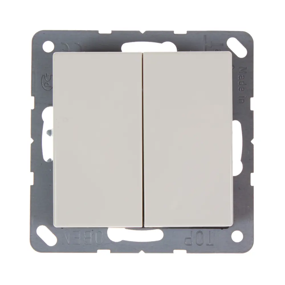 Выключатель встраиваемый Jung EcoProfi 2 клавиши, цвет бежевый STLM-2030519