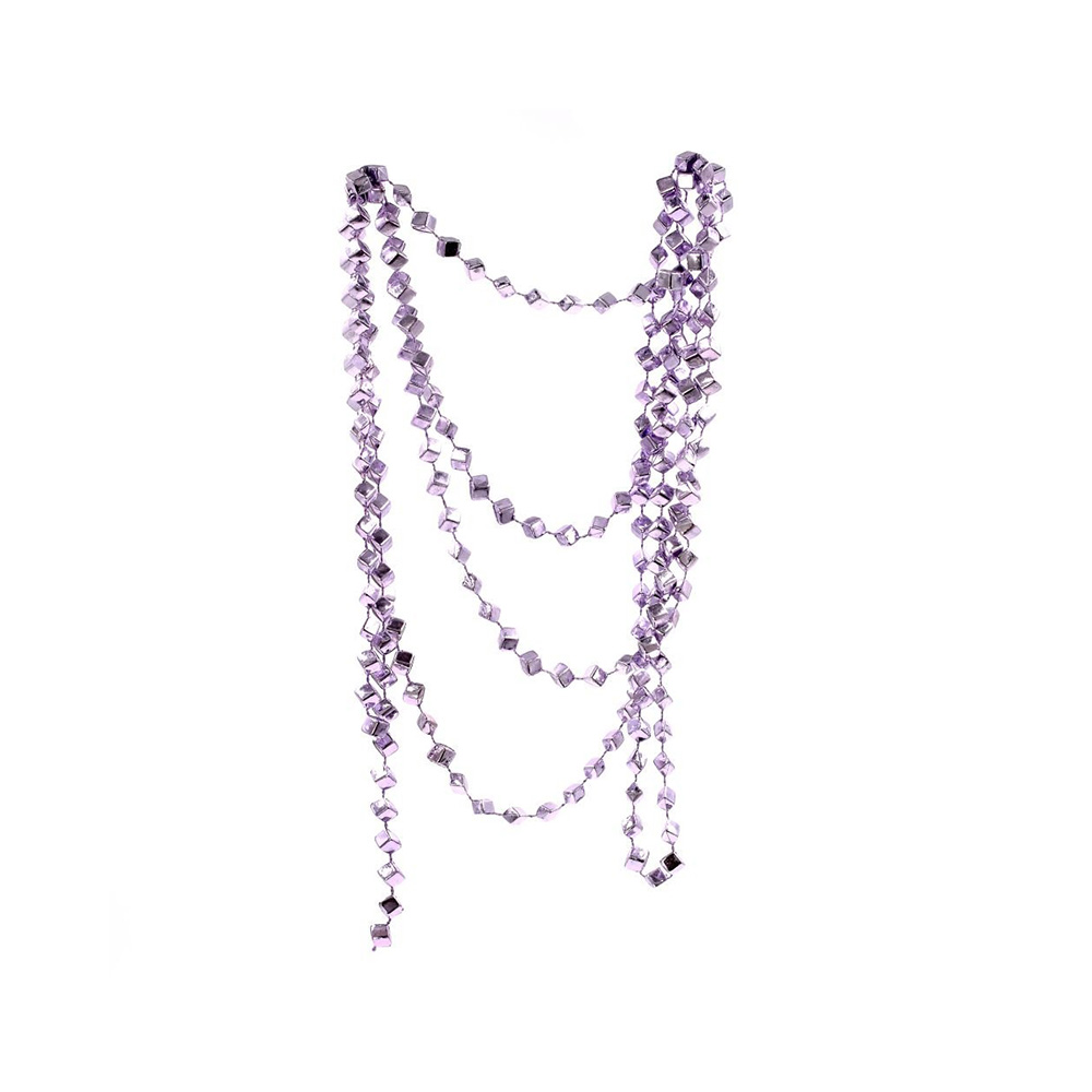 261757 Украшение новогоднее Бусы №010 1000 х 0.5 х 0.5 см Фиолетовый Santreyd 