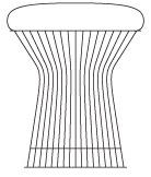 KNOLL Низкий табурет из стали и ткани Platner sun-id-1397116 - Вид №10