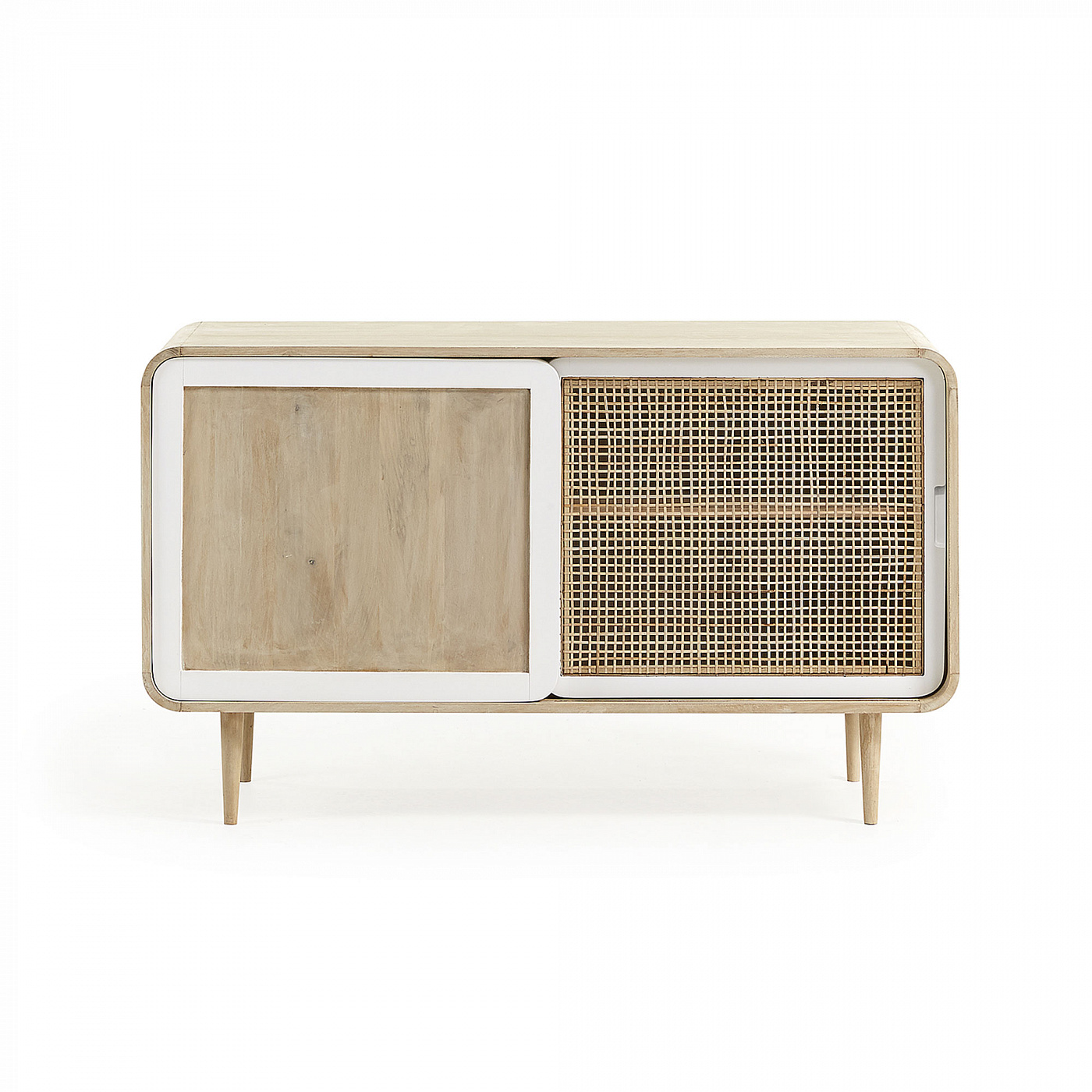 054370 Сервант Gerald 135x80 манго из дерева натуральный белый La Forma Georg  - Вид №3