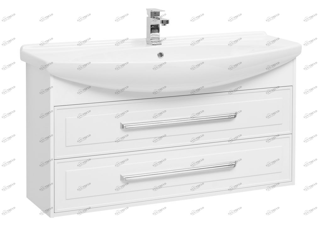 Тумба с раковиной Aquanet Остин 120 белый 0020392000175450
