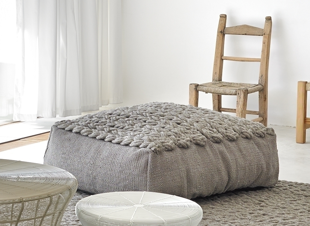 100380 Пуф квадратный Taupe GAN Trenzas