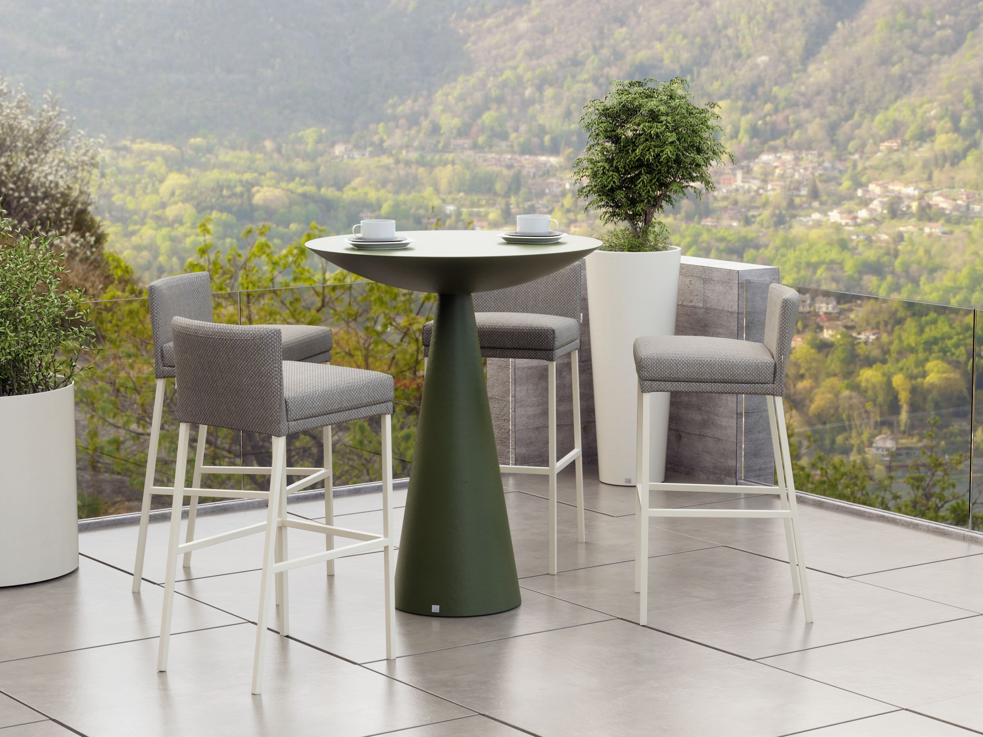 Высокий садовый стол из стекловолокна GANSK океан ARCH-00050162 - Вид №6