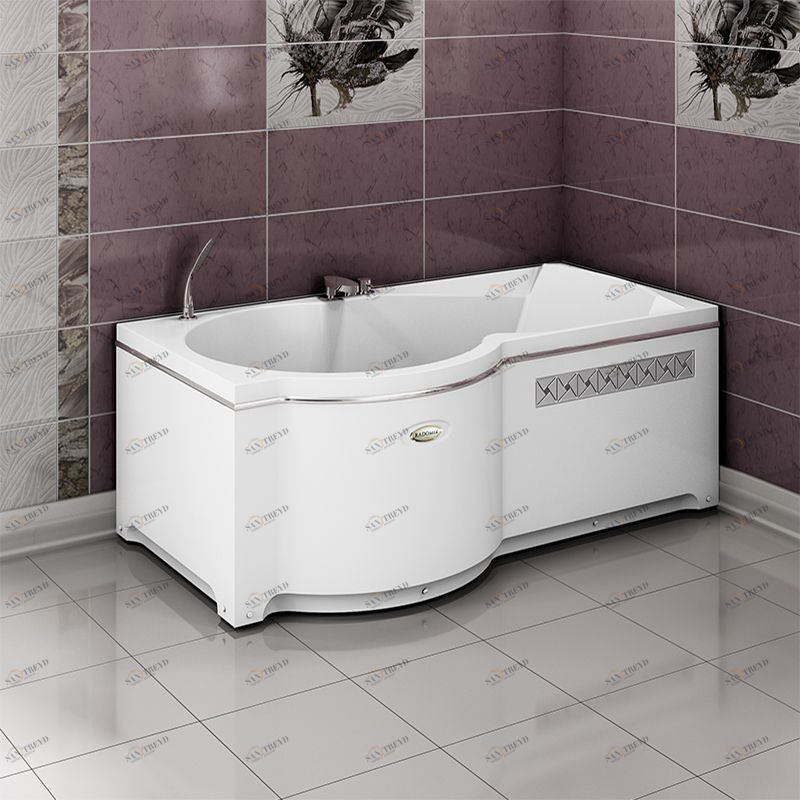 Ванна акриловая "ВАЛЕНСИЯ", 1700х950 (правое исполнение), рама-подставка Radomir 1-01-0-2-1-021