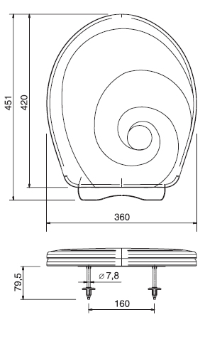 161416 Крышка сиденье для унитаза ОРИО  - Вид №1