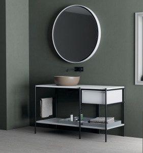 Секционная напольная раковина с ящиками