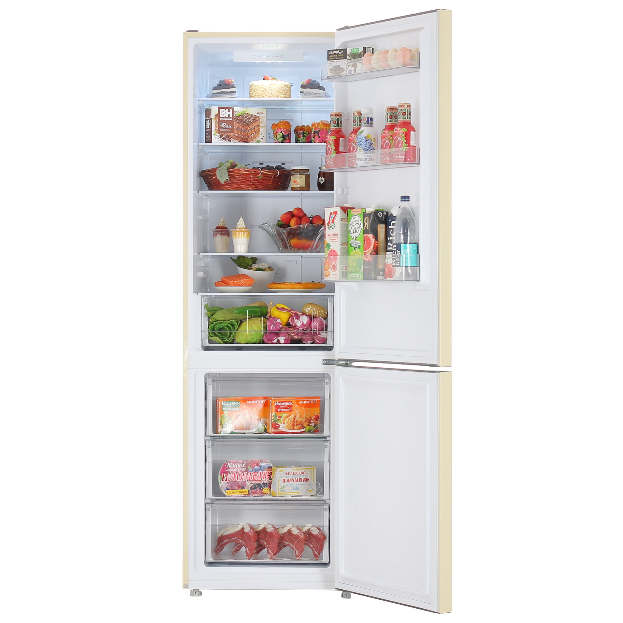 9078417 Холодильник с морозильником   Candy CCRN6200C бежевый STDN-0118048 - Вид №5