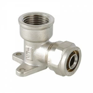 VTm.354.N.002005 Фитинг обжимной – угольник с креплением (водорозетка) Valtec 20 мм х 3/4"