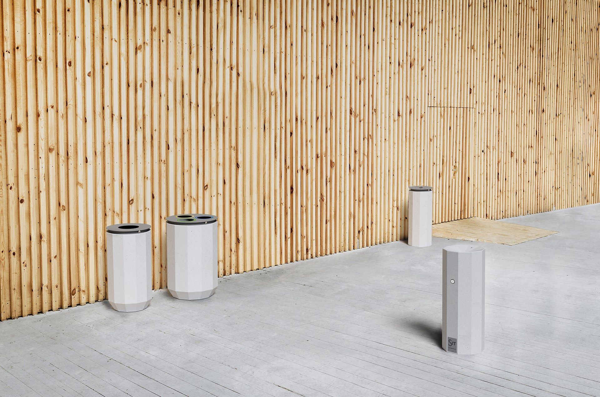 Пепельница для общественных пространств из армированного волокном бетона SIT Wuud ARCH-00119592 - Вид №5