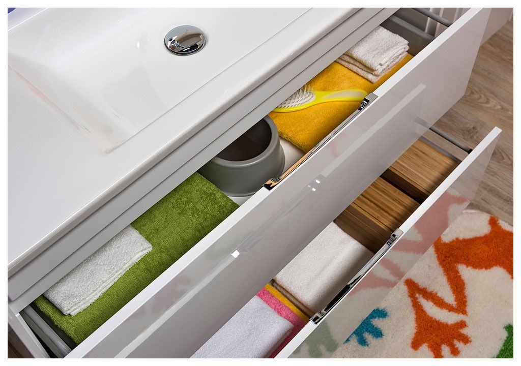 Тумба с раковиной Aquanet Тулон 100 белый 0018339600182321 - Вид №8