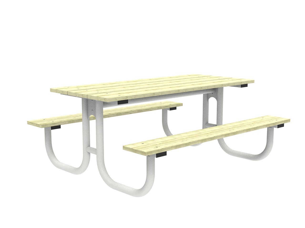 Прямоугольный стол для пикника WPC со встроенными скамейками Lazzari FAMILY ARCH-00037918 - Вид №5