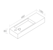 L321T0R1V3.100 Подвесная раковина прямоугольная A. e T. Italia ACQUAFREDDA Белый глянцевый AeT ITALIA - Вид №1