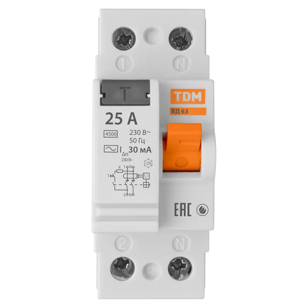 УЗО TDM Electric ВД-63 - защита от токов утечки для промышленности и ЖКХ 89347145 STLM-1106634 - Вид №1