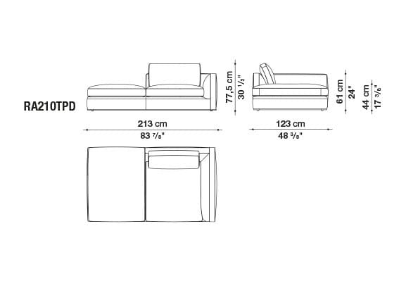 Угловой диван из ткани B&B Italia Ричард ARCH-00040927 - Вид №60