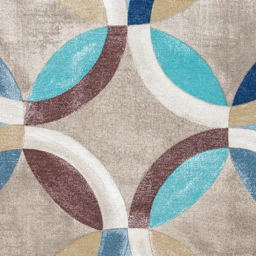 Штора на ленте для кухни Ритм блюз 136x180 см цвет мультиколор Altali STLM-2114956 - Вид №1