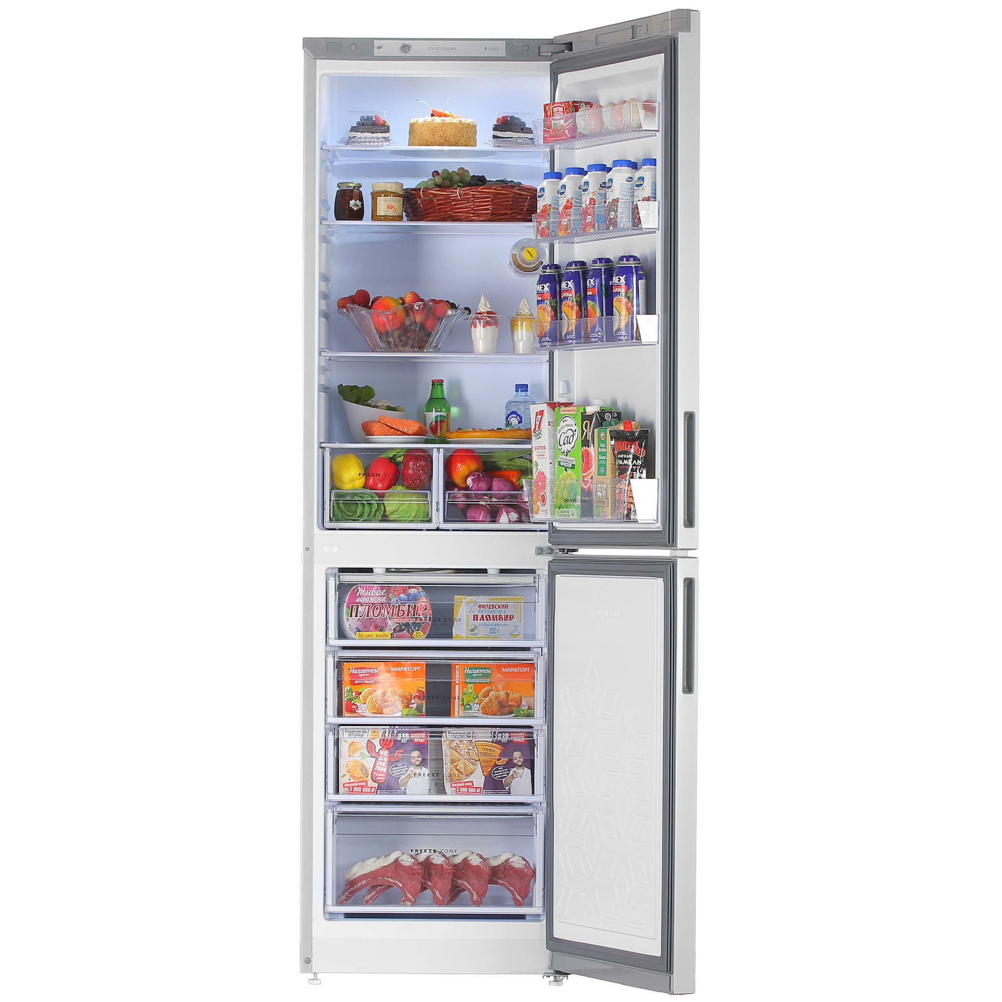 5348125 Холодильник с морозильником   Бирюса M6049 серый STDN-0036778 - Вид №5