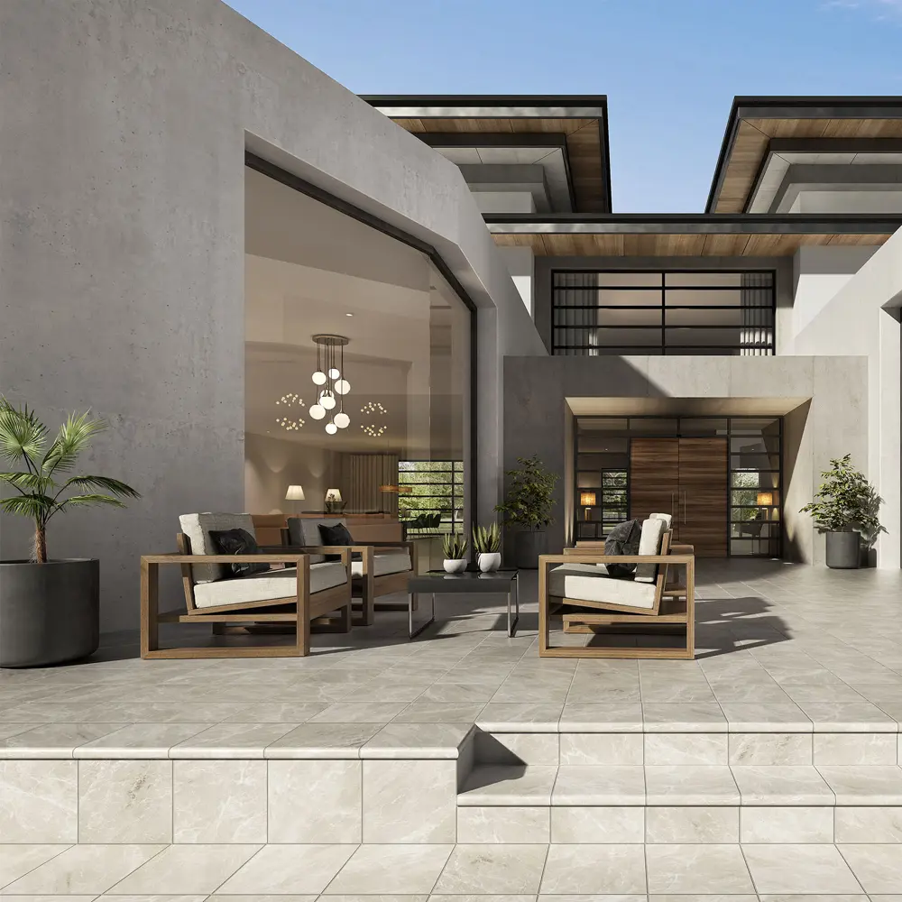 Santreyd Nevada Limestone — ступень из испанского керамогранита 33×33 см 88945133