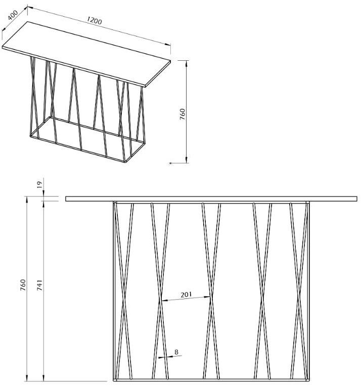 TemaHome Прямоугольная консоль из мрамора Helix sun-id-1397187 - Вид №6