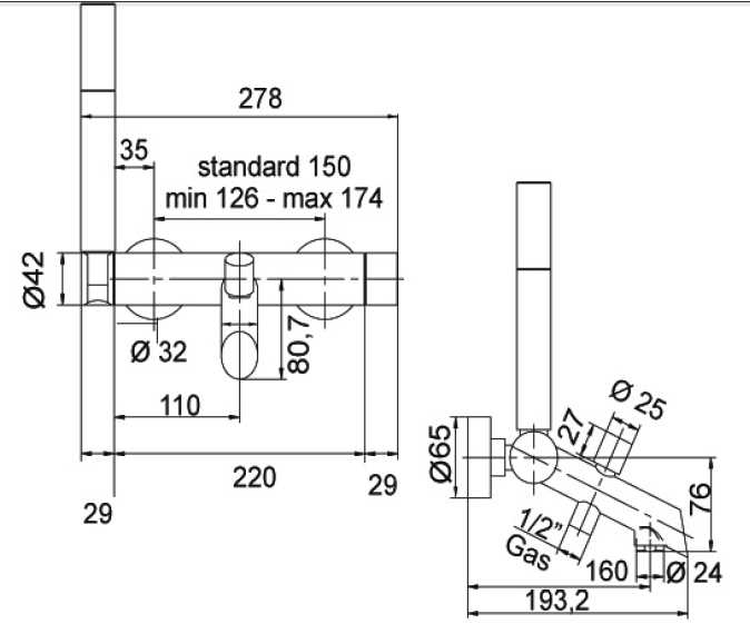 9853200000SF Смеситель Bandini Clock Santreyd - Вид №1