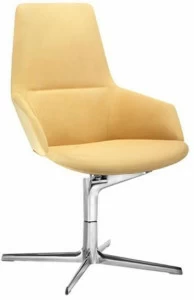 arper Офисный стул из ткани с 4 спицами и подлокотниками Aston