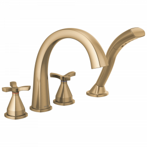 T47776-CZ Римская ванна с четырьмя отверстиями Delta Faucet Stryke Шампанское бронза