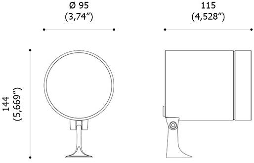 Aldabra Регулируемый светодиодный проектор для улицы Azimut sun-id-1356188 - Вид №4