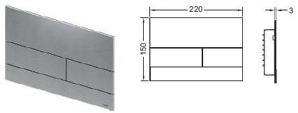 TECE Панель смыва для унитаза из нержавеющей стали sun-id-1502027 - Вид №3