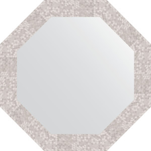 BY 3746 Зеркало в багетной раме - соты алюминий 70 mm EVOFORM Octagon