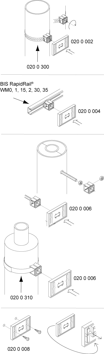 0200004 BIS IKS-2000® Держатели табличек walraven  - Вид №1