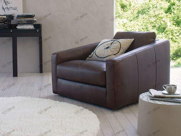 ESTEL GROUP Мягкое кожаное кресло с подлокотниками Tobias sun-id-1411703