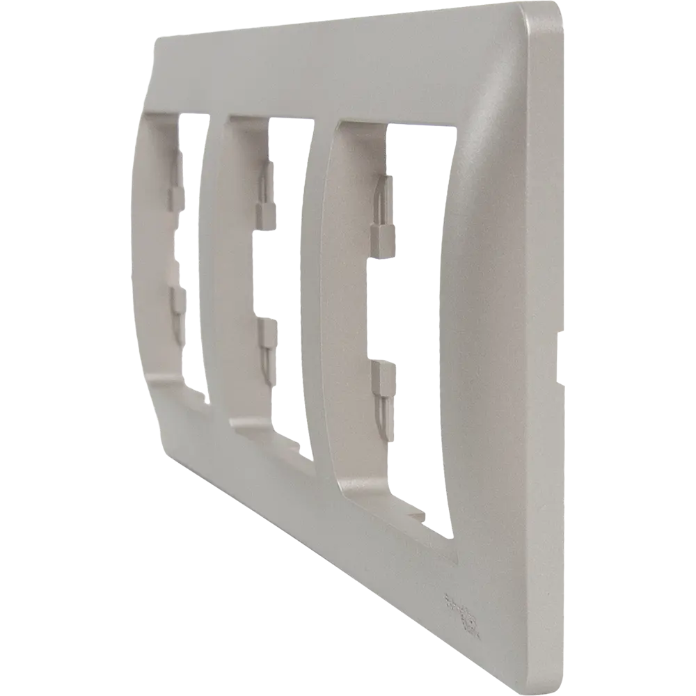 Рамка Schneider Electric Glossa тройная платина для розеток и выключателей 84693677 STLM-0053772 - Вид №2